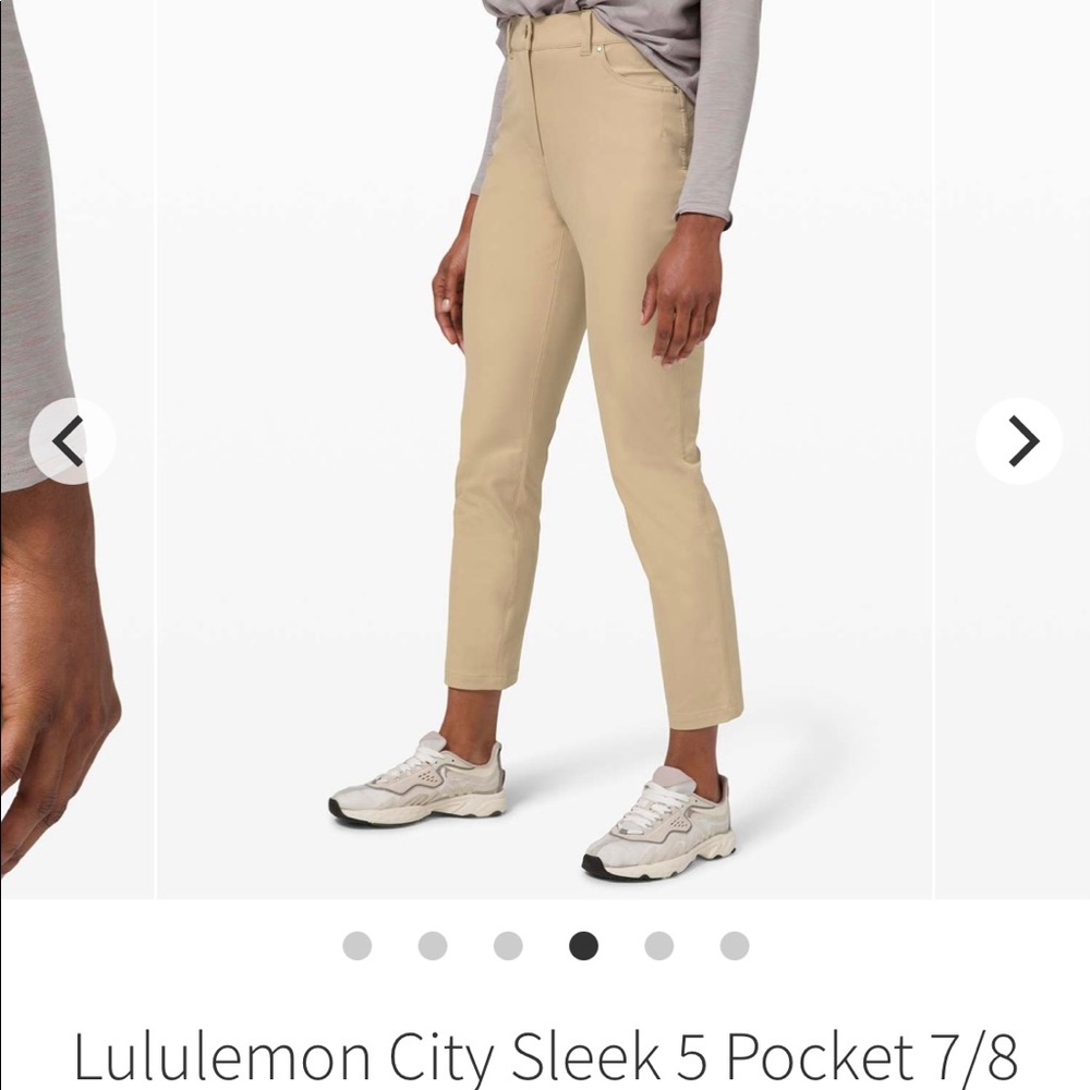 Lulu lemon city sleek 7/8 pant in trench